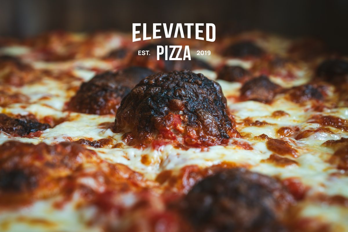 Elevated Pizza Chilliwack BC meatball pizza food photography by GC Media